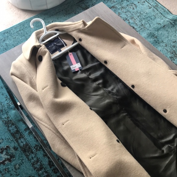 Jack Wills Atwater Wool Blend Trench - Picture 4 of 5